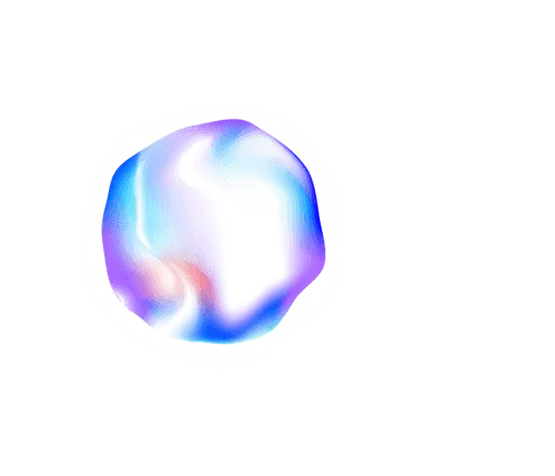 Soft iridescent 3D blob